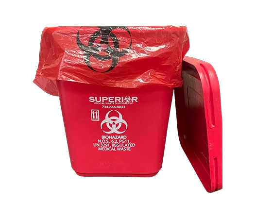 28 gallon biohazard waste container