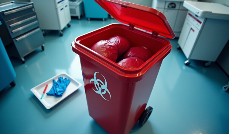 master red biohazard bins essential steps for healthcare admins