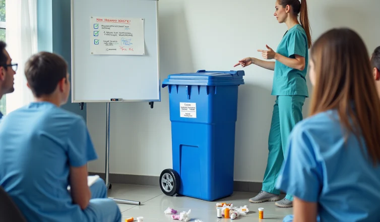 best practices for non hazardous pharmaceutical waste containers