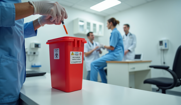 best practices for safe disposal of sharps in healthcare facilities