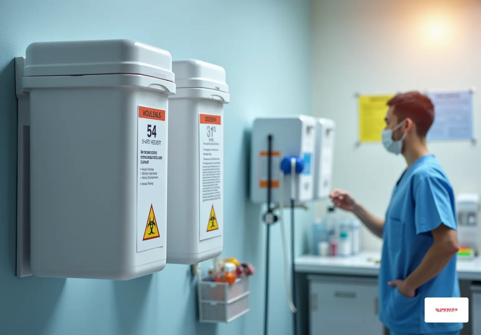 Optimize Sharps Container Mounting Height for Safety and Compliance
